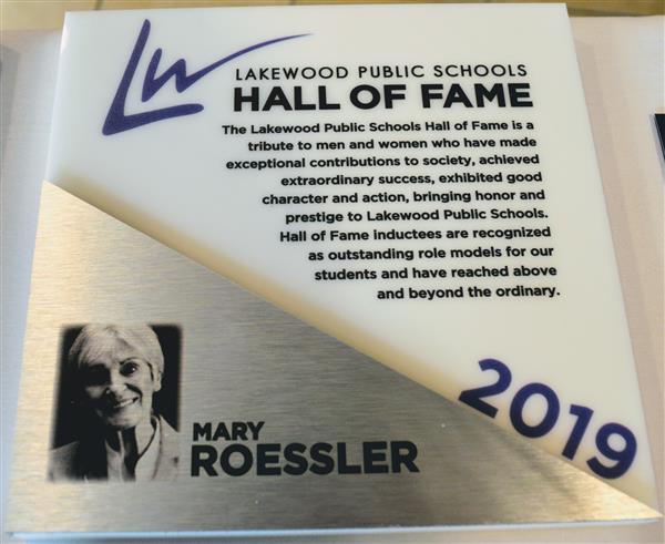 Mary Roessler Plaque