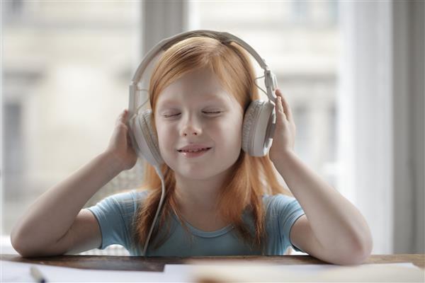 student listening to music
